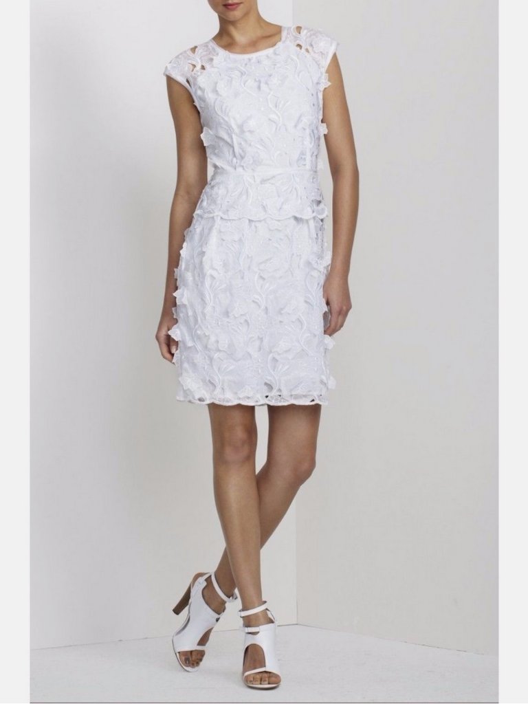 Bcbgmaxazria Aveline Embroidered Shift Dress